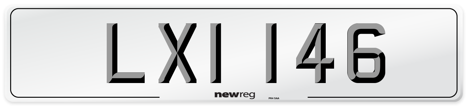 LXI 146 Number Plate from New Reg
